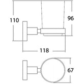Acl Sara Square Single Tumbler Holder